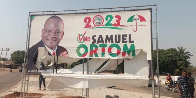 Destruction of PDP campaigns billboards in Gboko undemocratic - Ortom