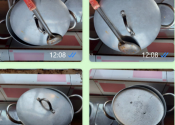 Different pot coverings which tell the level of food in the pot 